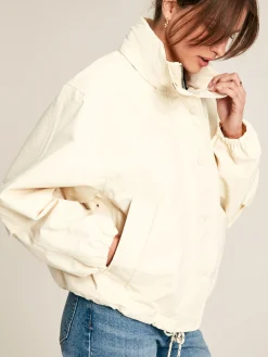 Hove Cream Waterproof Windbreaker Jacket