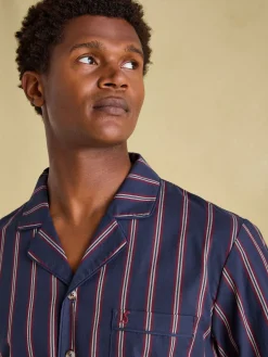 Hugo Navy Stripe Cotton Pyjama Set