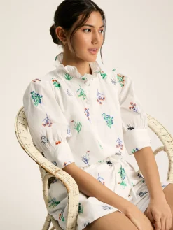 Iris White Embroidered Blouse