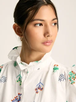 Iris White Embroidered Blouse