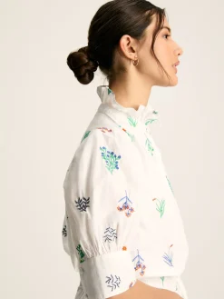Iris White Embroidered Blouse