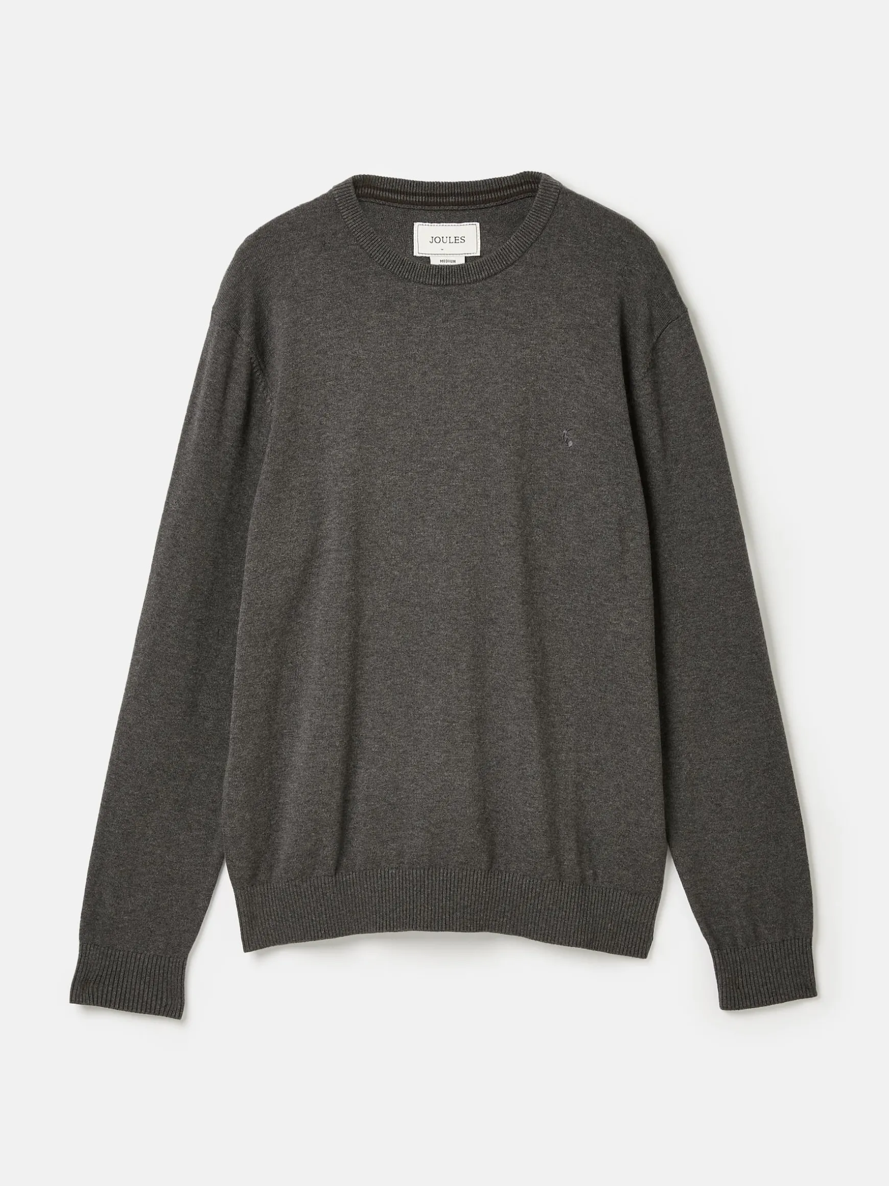 Jarvis Charcoal Grey Crew Neck Knitted Jumper