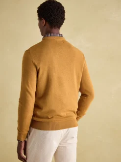 Jarvis Dark Yellow Crew Neck Knitted Jumper
