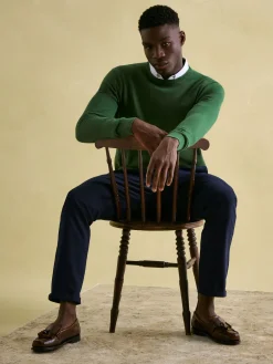 Jarvis Green Crew Neck Knitted Jumper