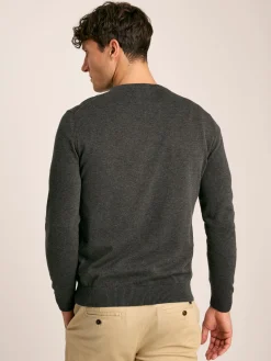 Jarvis Grey Crew Neck Knitted Jumper