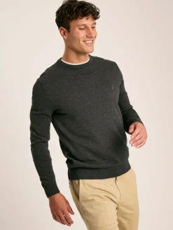Jarvis Grey Crew Neck Knitted Jumper