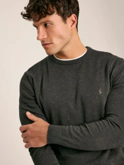 Jarvis Grey Crew Neck Knitted Jumper