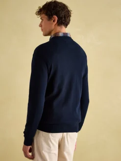 Jarvis Navy Crew Neck Knitted Jumper
