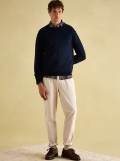 Jarvis Navy Crew Neck Knitted Jumper