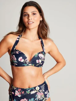 Jasmine Navy Floral Bikini Top