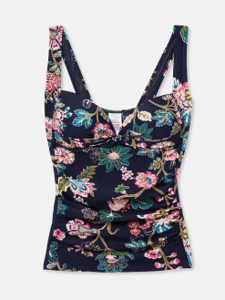 Jasmine Navy Floral Tankini Top