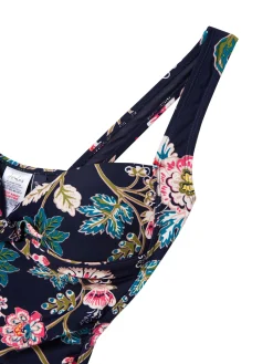 Jasmine Navy Floral Tankini Top