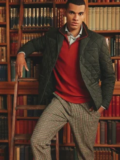 Jasper Green Diamond Quilted Blazer