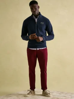 Jenkins Navy Blue Quarter Zip Graphic Sweatshirt