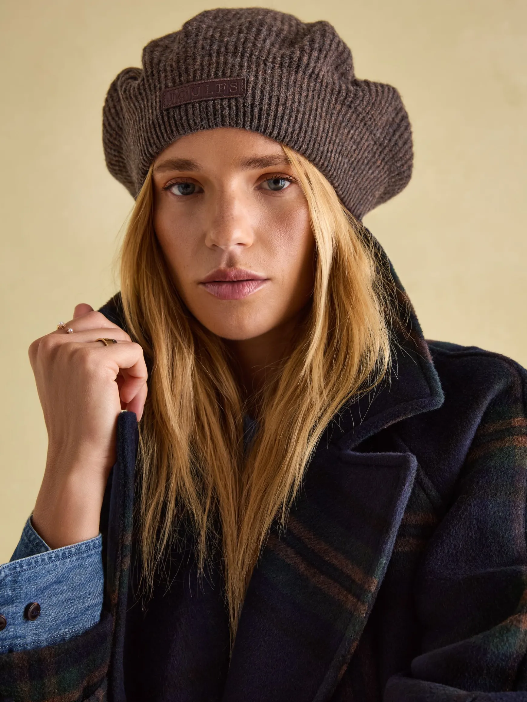 Joelle Brown Knitted Beret