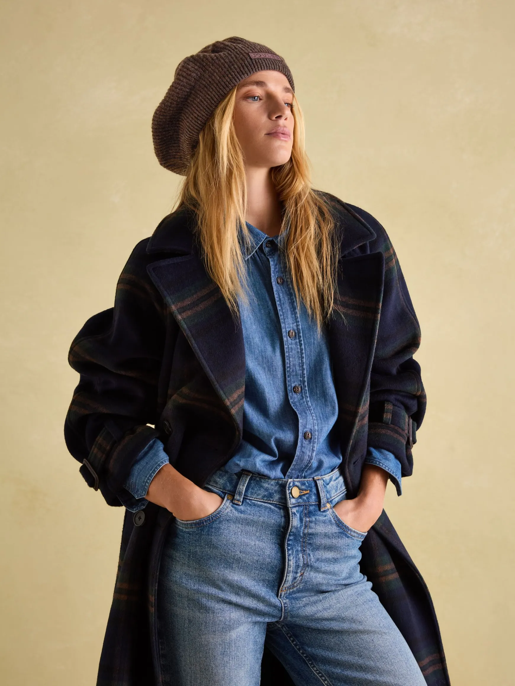 Joelle Brown Knitted Beret