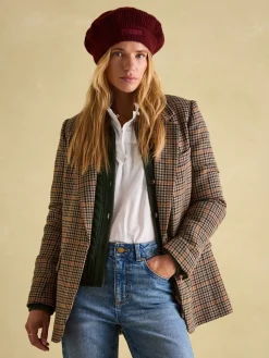 Joelle Burgundy Red Knitted Beret