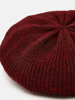 Joelle Burgundy Red Knitted Beret