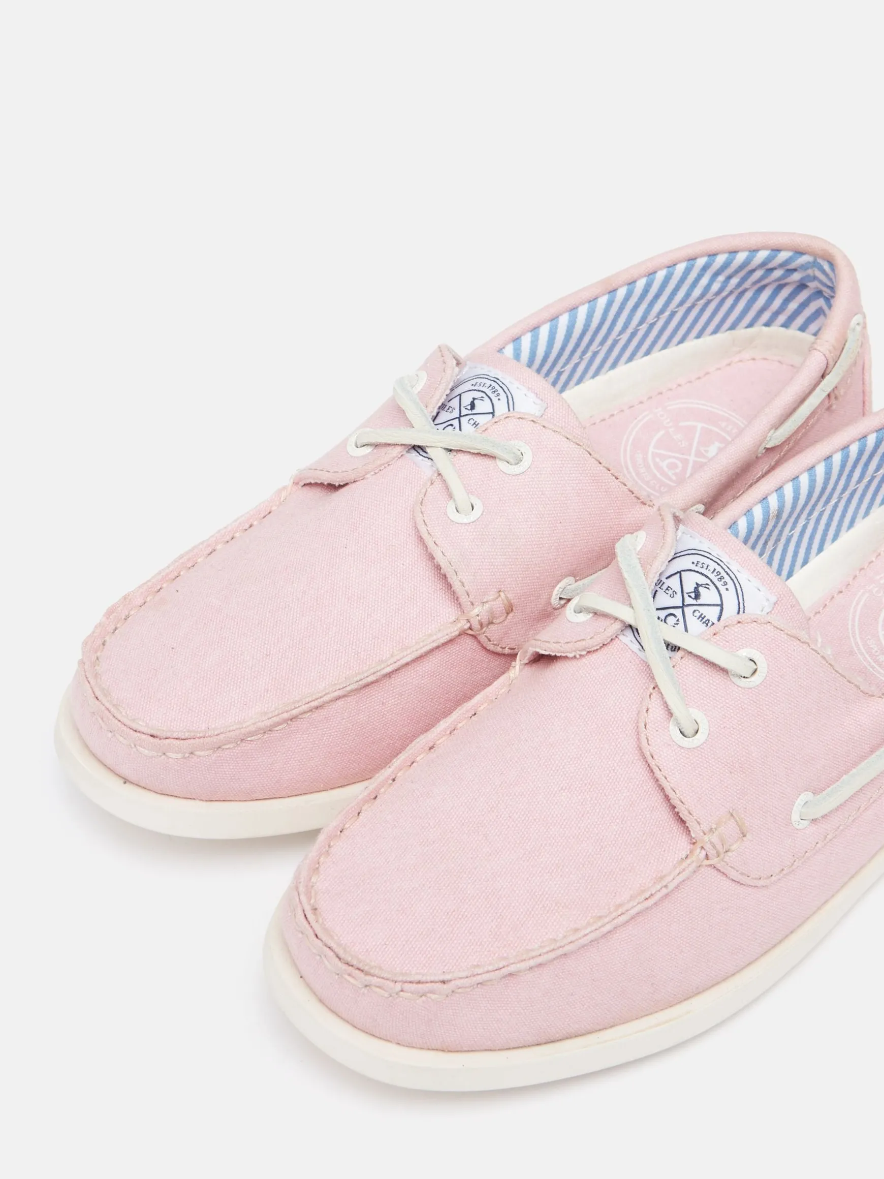 Joules X Chatham Pink Jetty Deck Shoes
