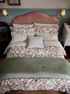 Juliette Floral Green 100% Cotton Bedding Set