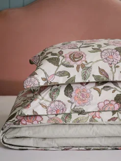 Juliette Floral Green 100% Cotton Bedding Set