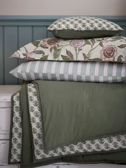 Juliette Floral Green 100% Cotton Bedding Set