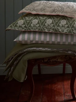 Juliette Stamp Green 100% Cotton Bedding Set