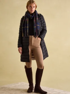 Kenley Black Showerproof Long Padded Coat with Hood