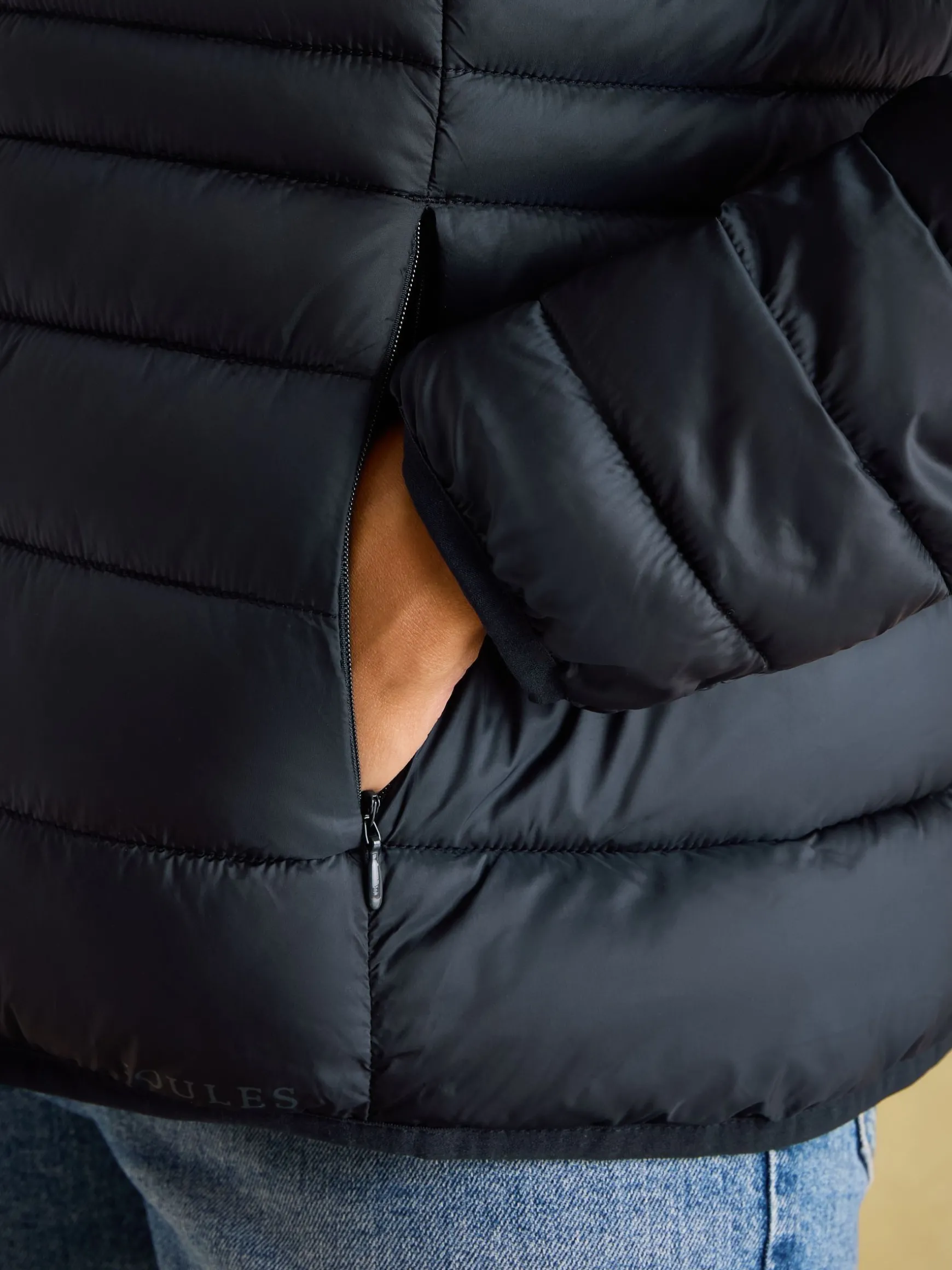 Kenley Navy Showerproof Padded Coat with Hood