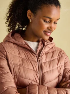 Kenley Pink Showerproof Padded Coat with Hood