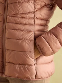 Kenley Pink Showerproof Padded Coat with Hood