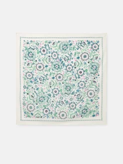 Kensington Cream Cotton Square Scarf