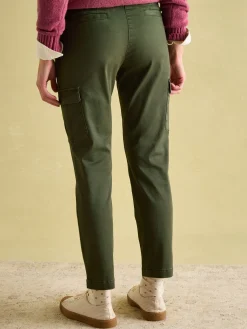 Khaki Green Slim Fit Cargo Trousers