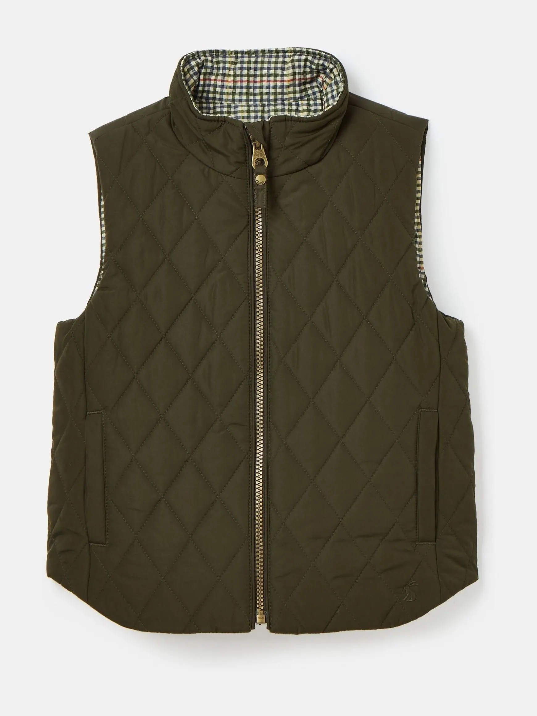 Kids' Atwell Khaki Green Showerproof Reversible Gilet