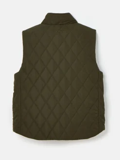 Kids' Atwell Khaki Green Showerproof Reversible Gilet