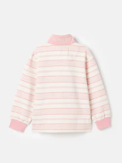 Kids' Burnham Pink Stripe Funnel Neck Sweatshirt