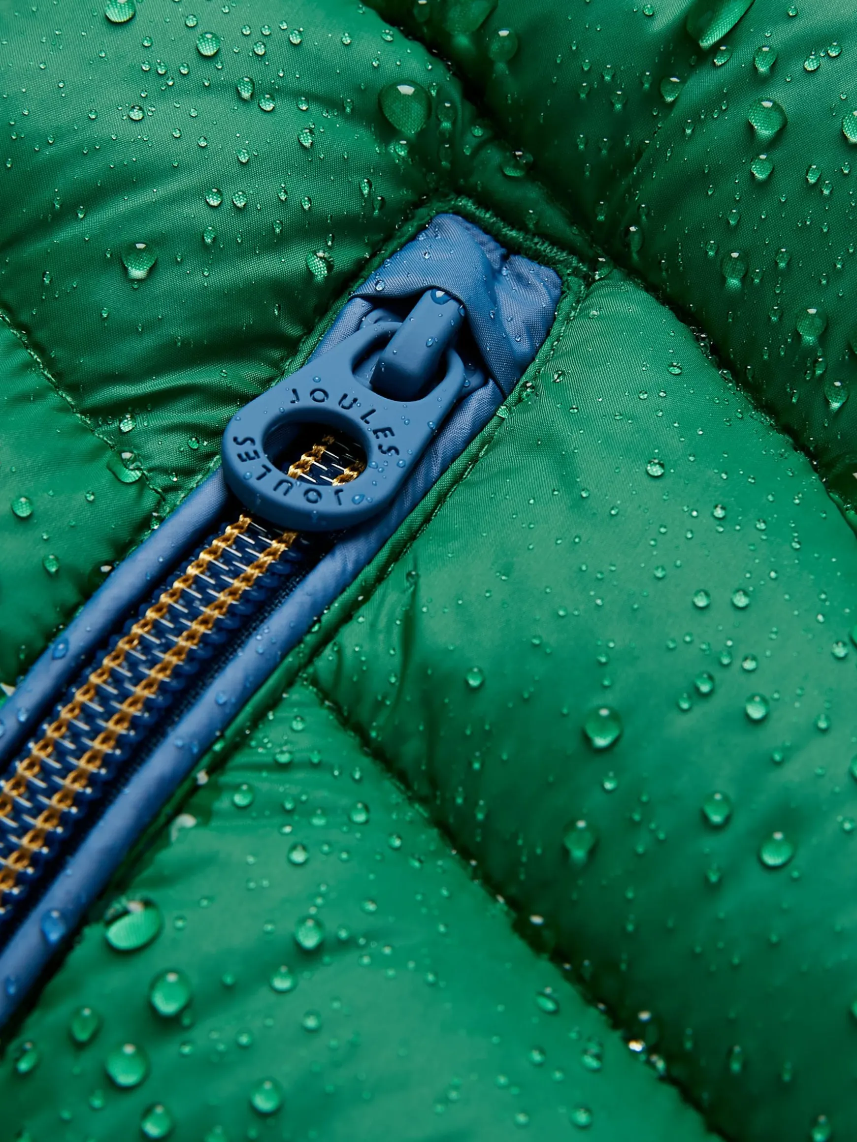 Kids' Crofton Blue & Green Hotchpotch Showerproof Quilted Gilet