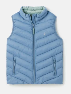 Kids' Crofton Blue Showerproof Quilted Gilet