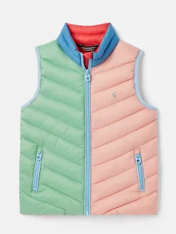 Kids' Crofton Pink Hotchpotch Showerproof Quilted Gilet