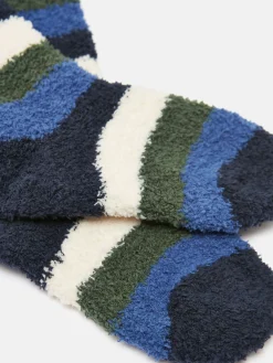 Kids' Fluffy Blue/Navy Socks