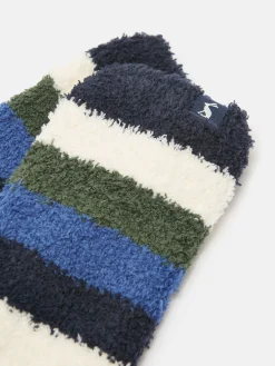 Kids' Fluffy Blue/Navy Socks