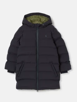 Kids' Padwell Navy Blue Waterproof Padded Coat with Hood