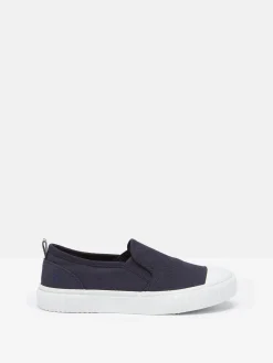 Kids' Peasy Blue Slip On Plimsolls