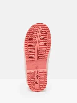 Kids' Raindance Pink Kids' Character Fleece Lined Ankle Wellies