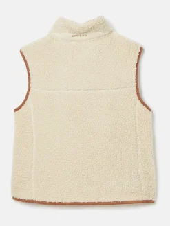 Kids' Sadie Cream & Natural Borg Fleece Gilet