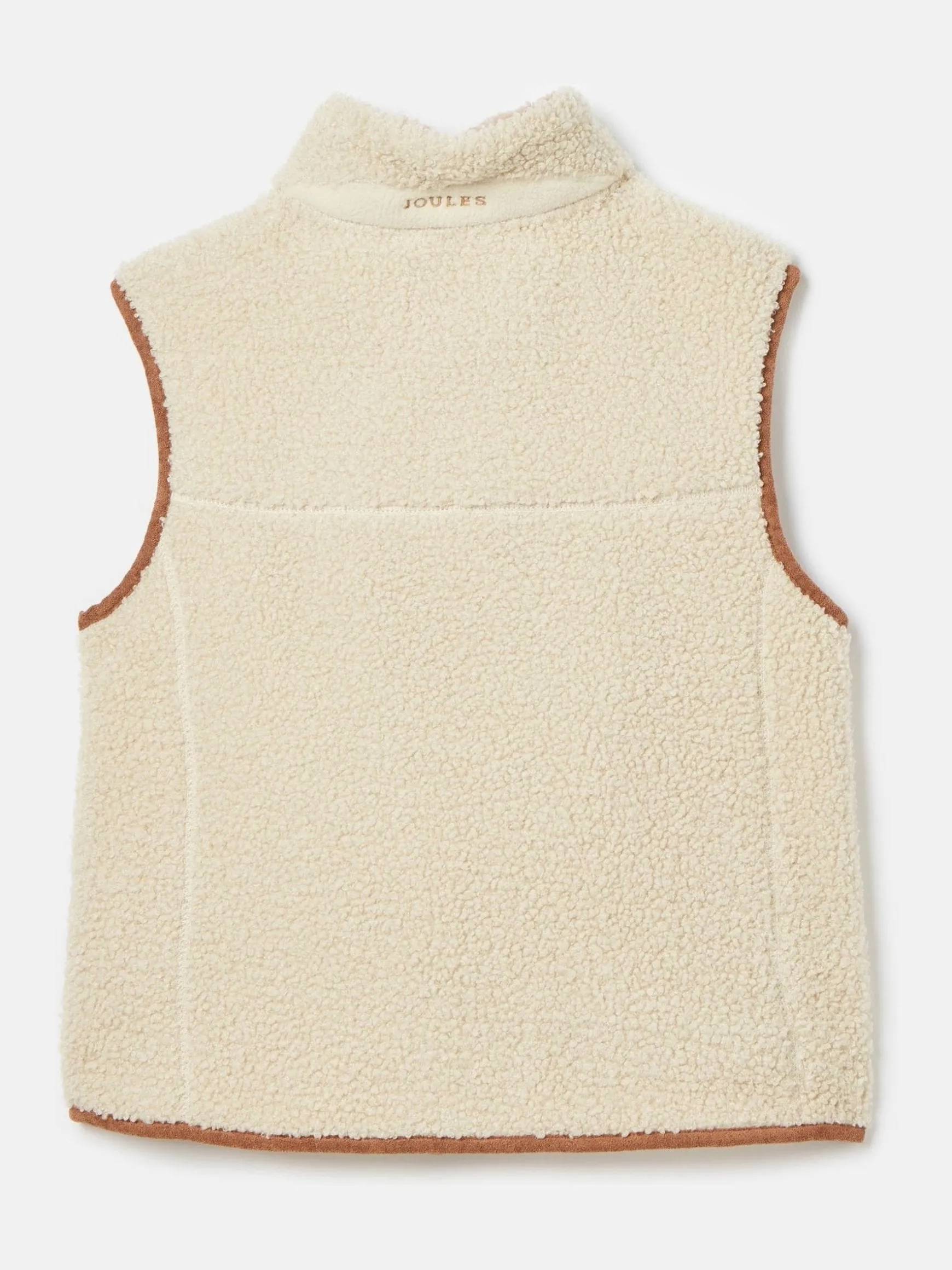 Kids' Sadie Cream & Natural Borg Fleece Gilet