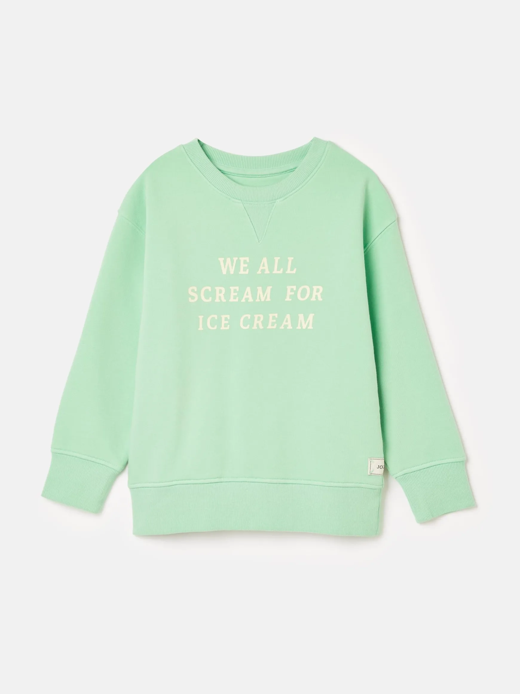 Kids' Sundaze Green Crew Neck Slogan Sweatshirt