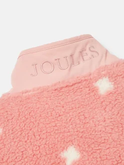 Kids' Tilly Pink Spot Half Zip Borg Fleece