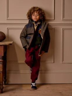 Kids' Ultimate Khaki Green Waterproof Coat with Quilted Lining