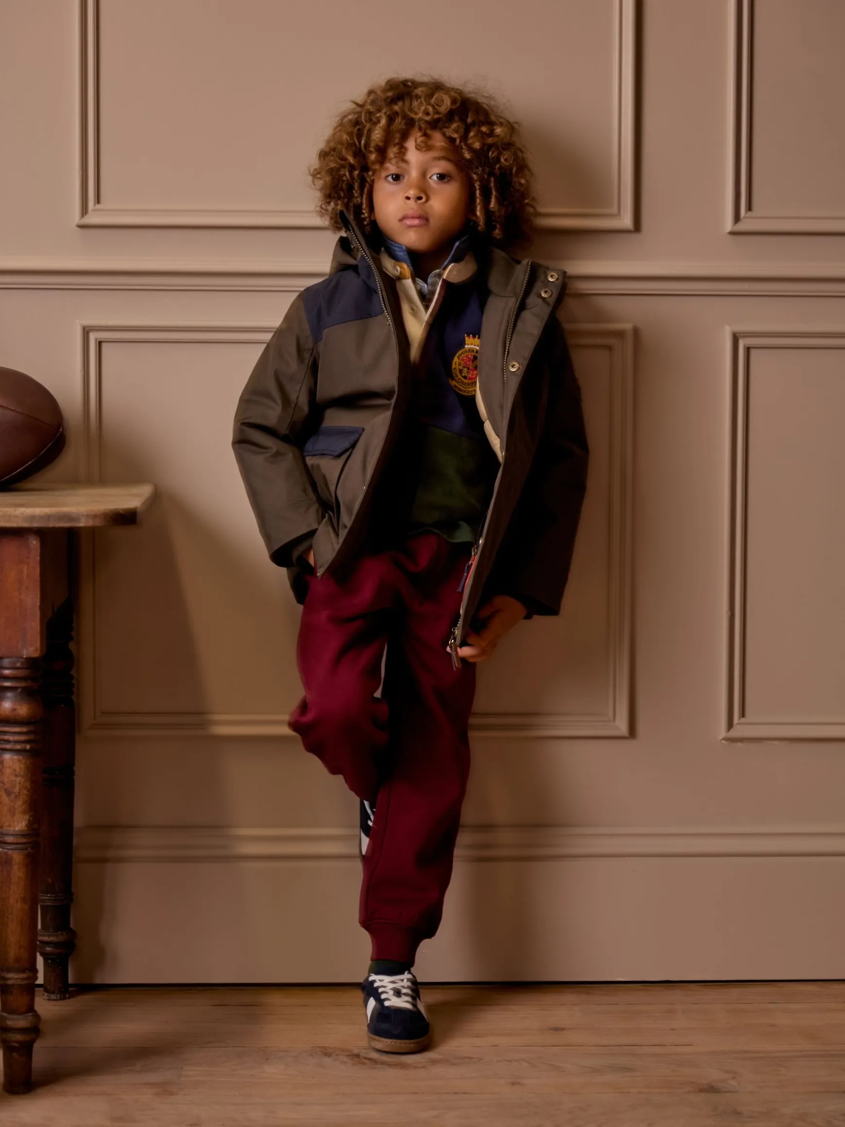 Kids' Ultimate Khaki Green Waterproof Coat with Quilted Lining